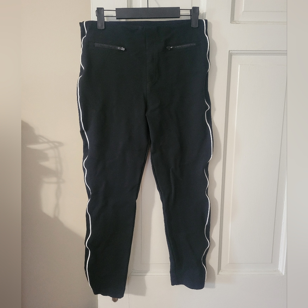 Spanx The Perfect Pants Ankle Piped Skinny Black L Tall